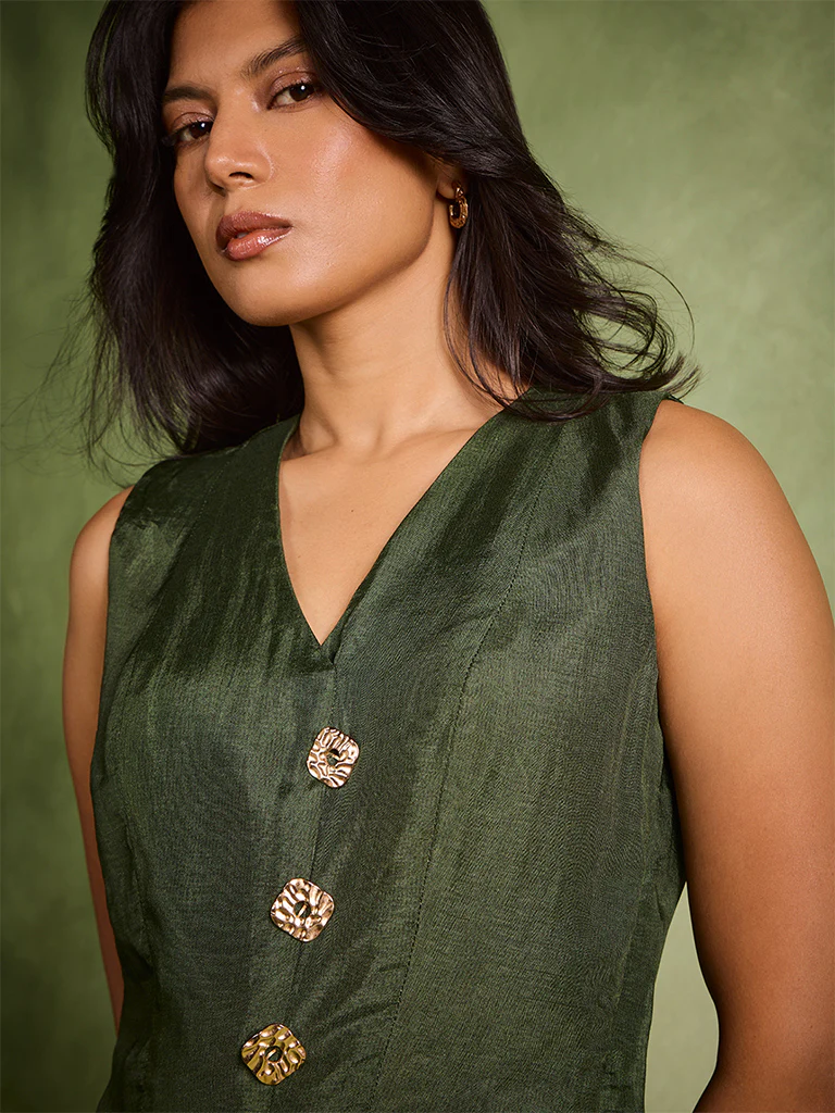 Waistcoat – Green - Image 3