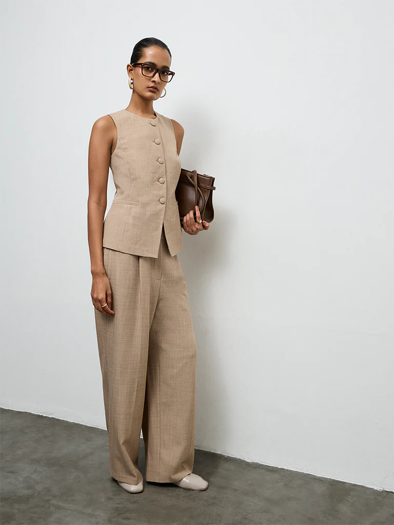 Wardrobe Beige Solid Jacket - Image 2