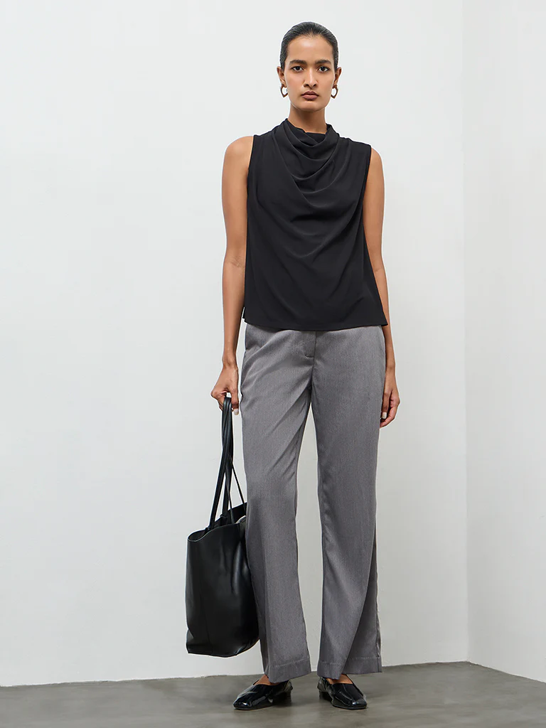 Wardrobe Black Cowl-Neck Top