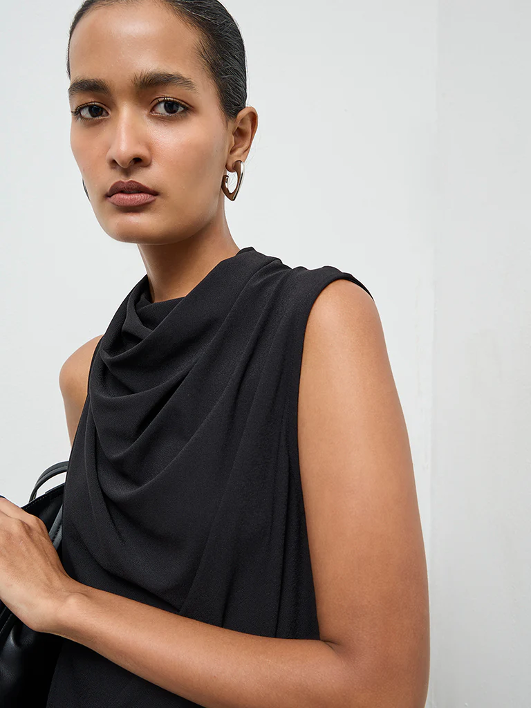 Wardrobe Black Cowl-Neck Top - Image 3