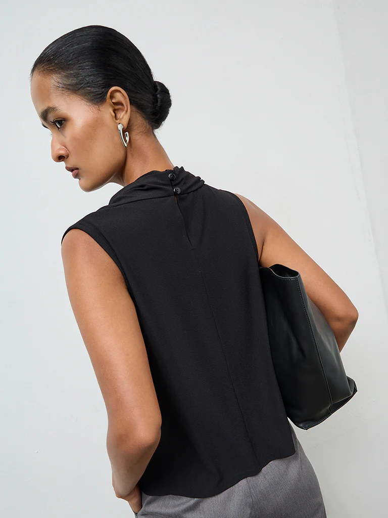 Wardrobe Black Cowl-Neck Top - Image 4