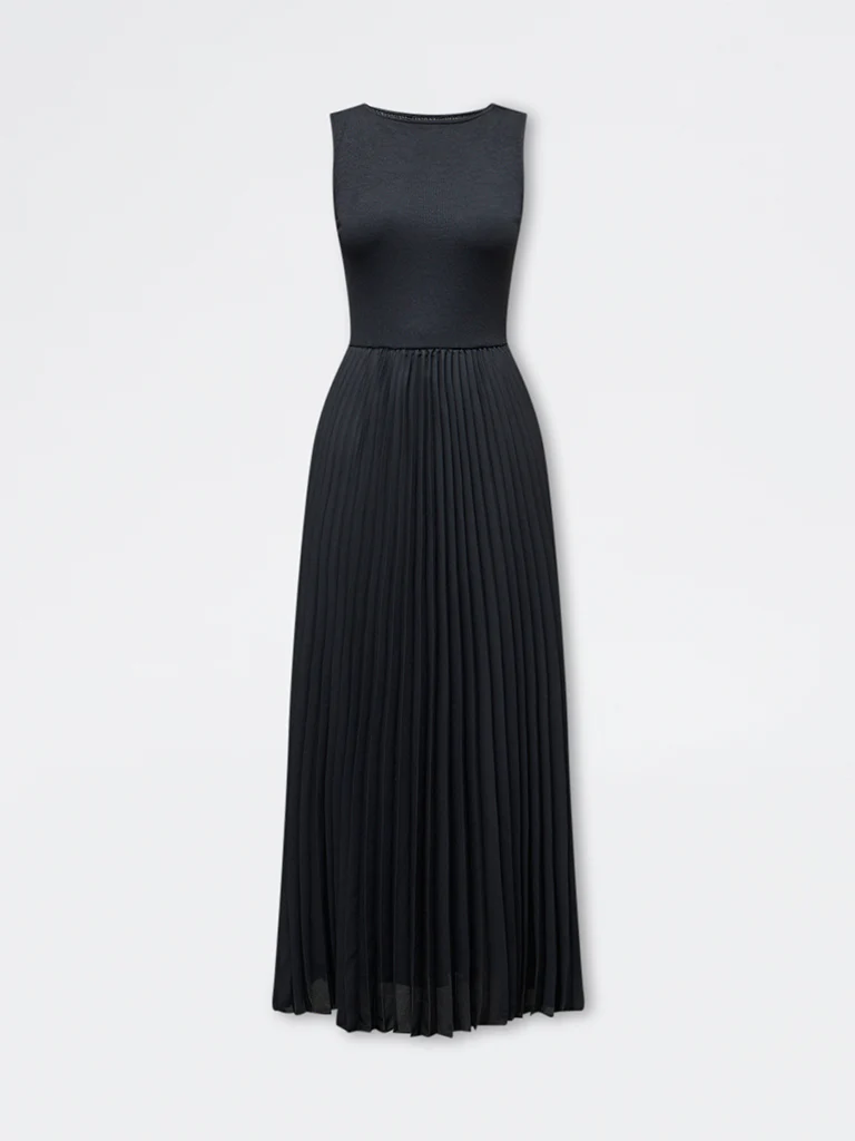 Wardrobe Black Pleated A-Line Dress - Image 5