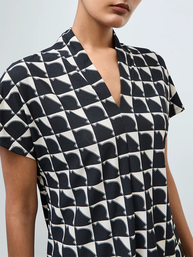 Wardrobe Black Printed Blouse - Image 3