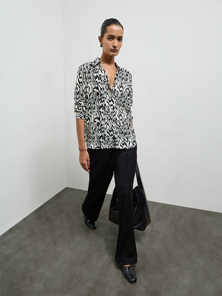 Wardrobe Black Printed Shirt