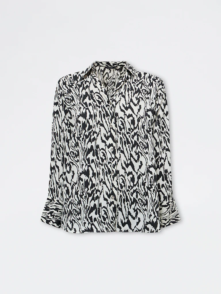 Wardrobe Black Printed Shirt - Image 5