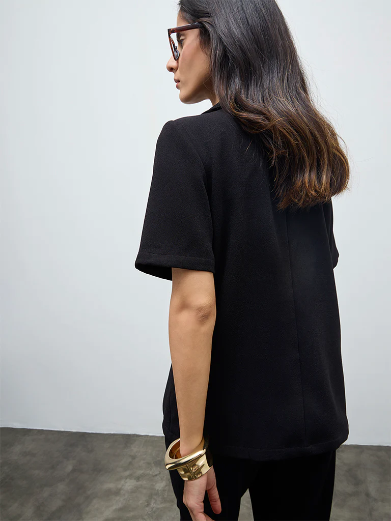 Wardrobe Black Solid Jacket - Image 4
