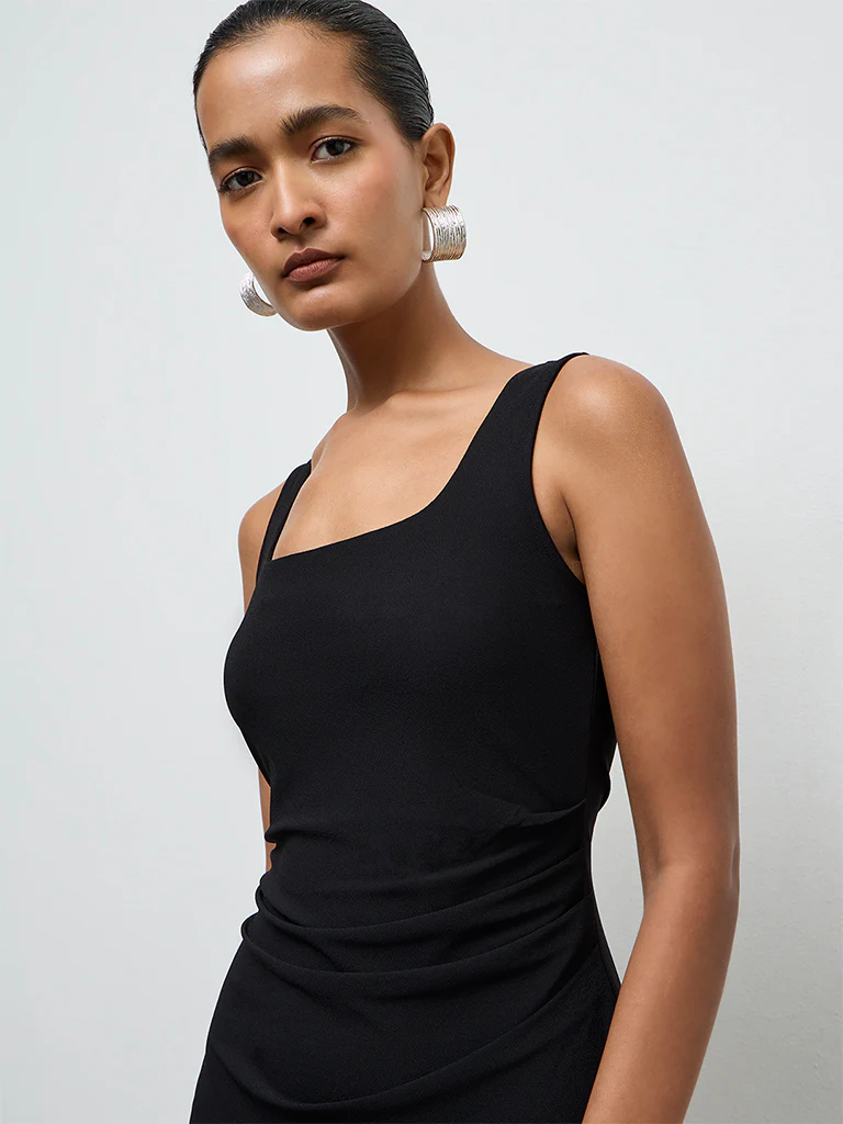 Wardrobe Black Straight Dress - Image 3
