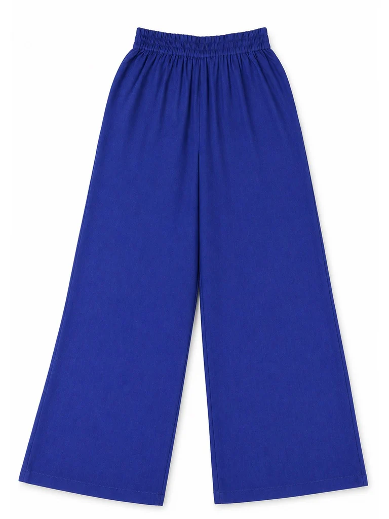 Wardrobe Blue Linen Blend Tailored Trousers - Image 6