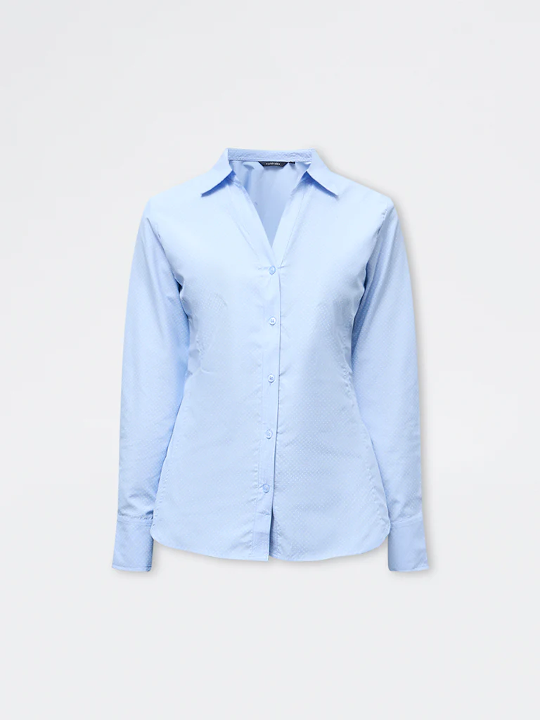 Wardrobe Blue Printed Shirt - Image 5