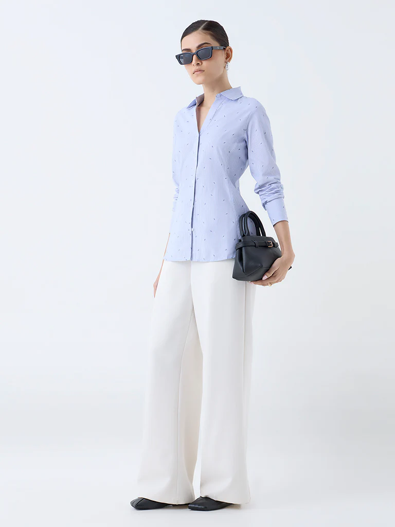 Wardrobe Blue Stripe Shirt - Image 2