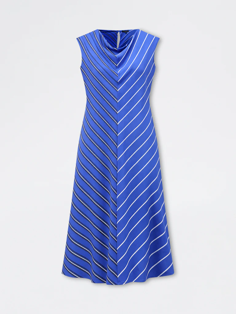 Wardrobe Blue Striped A-Line Dress - Image 5