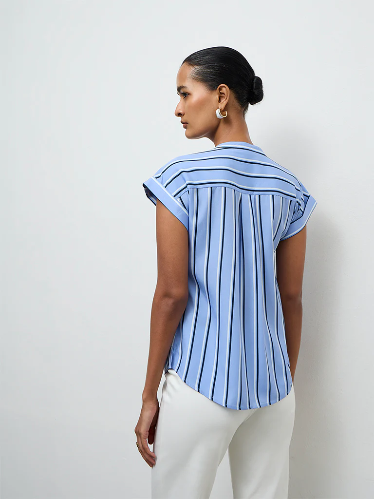 Wardrobe Blue Striped Blouse - Image 4