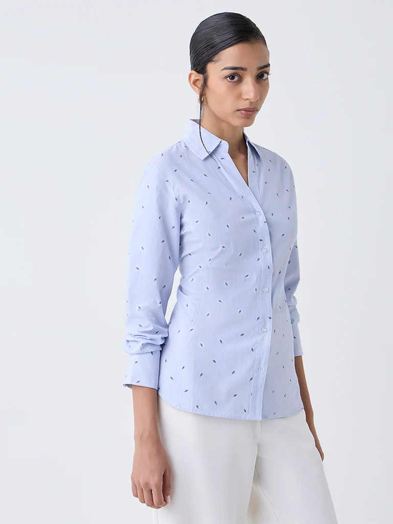 Wardrobe Blue Striped Shirt