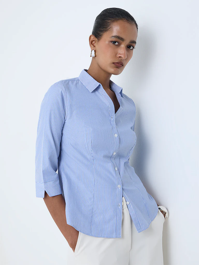 Wardrobe Blue Striped Shirt