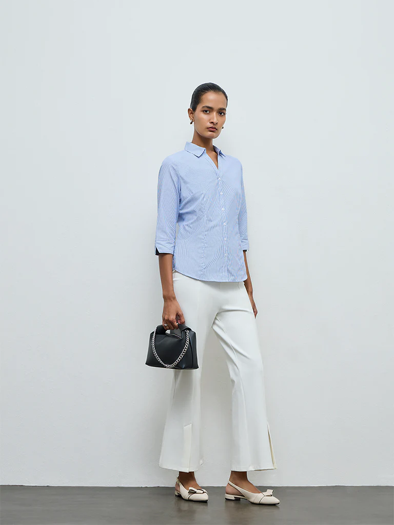 Wardrobe Blue Striped Shirt - Image 2