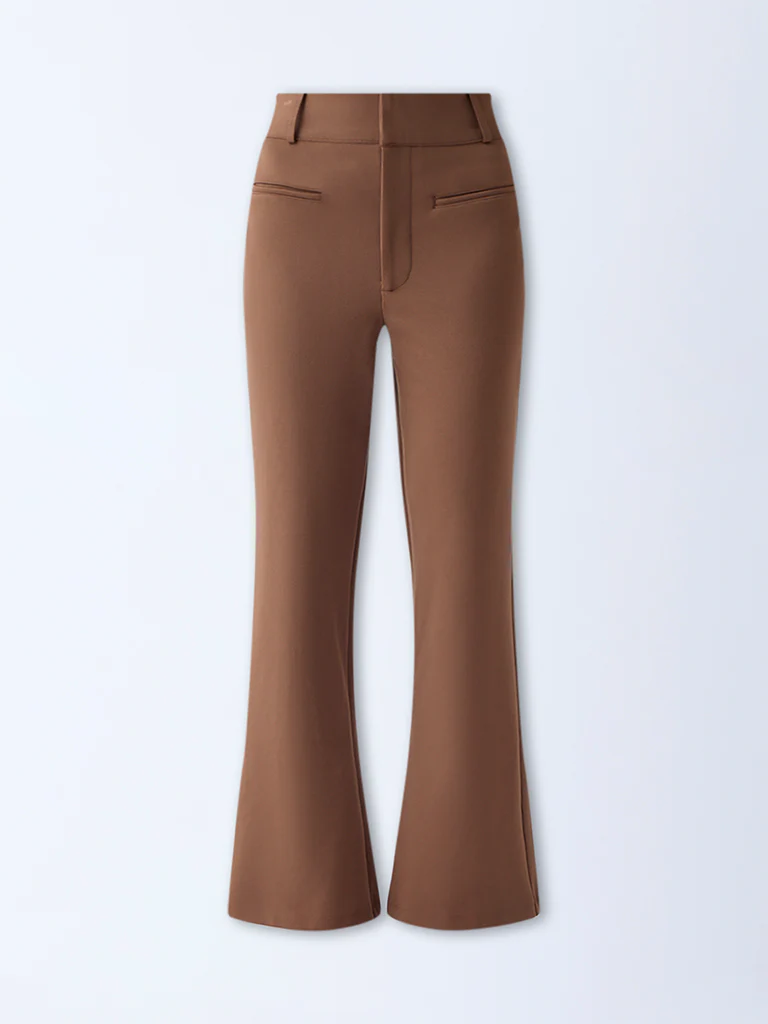 Wardrobe Brown Flared High-Rise Trousers - Image 5