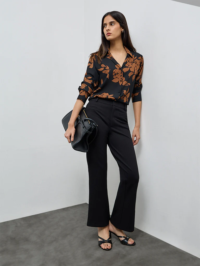 Wardrobe Brown Floral Shirt