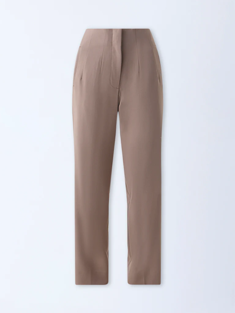 Wardrobe Brown High-Rise Trousers - Image 5