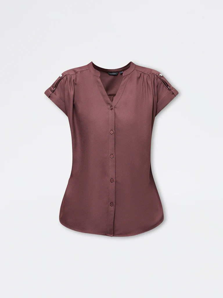 Wardrobe Brown Solid Blouse - Image 5