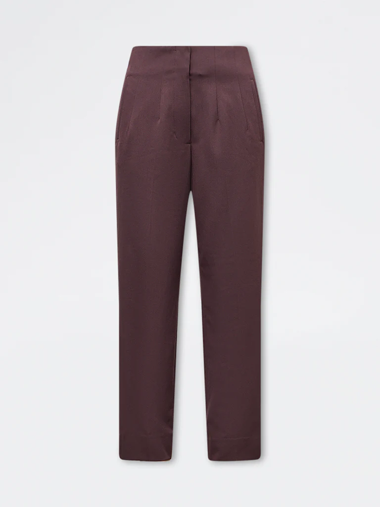 Wardrobe Dark Brown High-Rise Trousers - Image 6