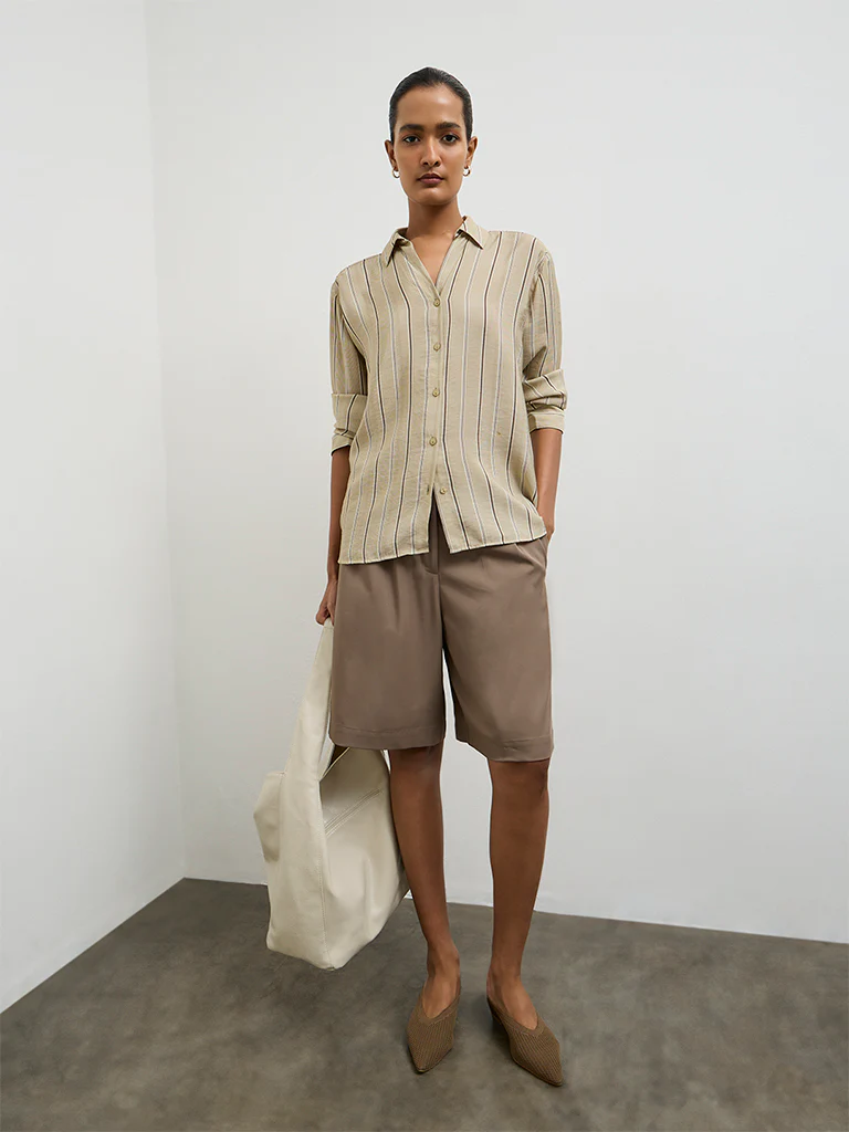Wardrobe Green Stripe Shirt