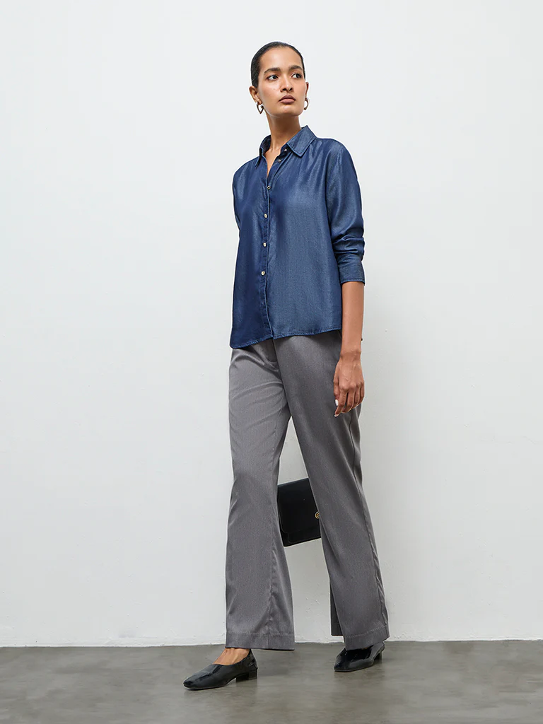 Wardrobe Indigo Chambray Shirt