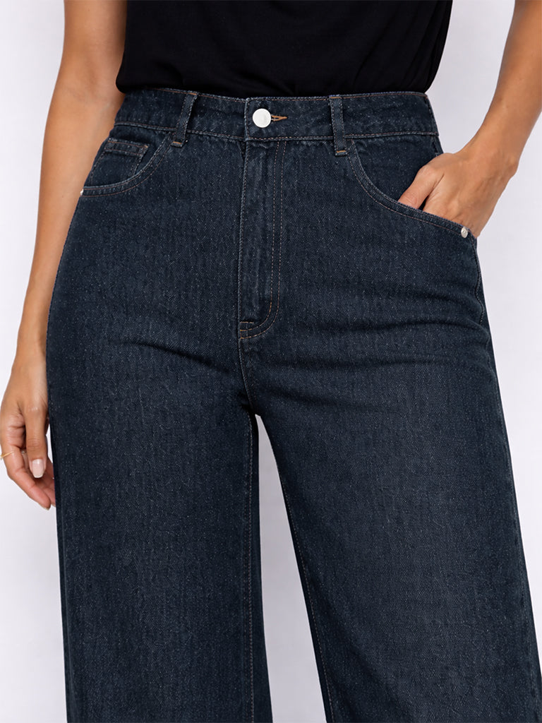 Wardrobe Indigo High-Rise Denim Trousers - Image 3