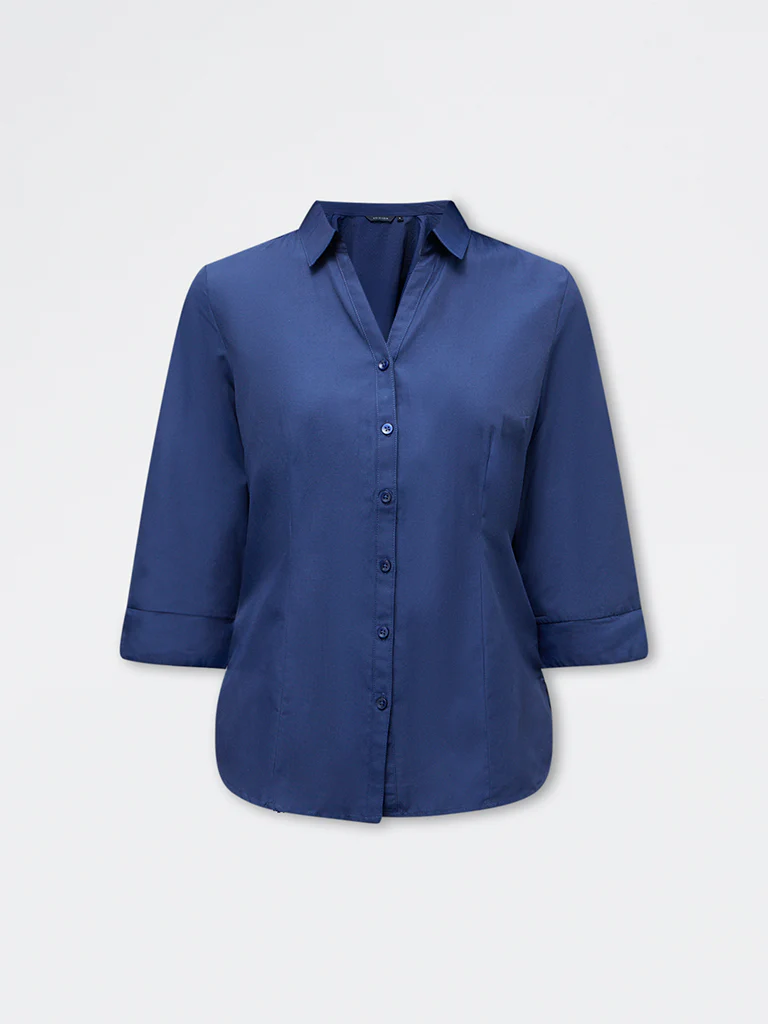 Wardrobe Indigo Solid Shirt - Image 5