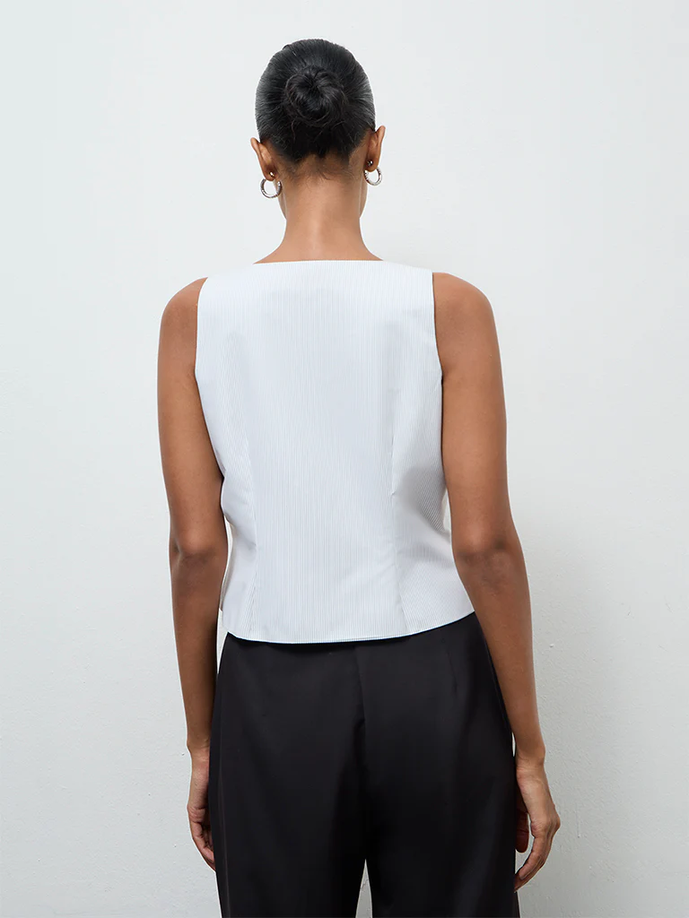 Wardrobe Ivory Bow-Detail Cotton Blouse - Image 4