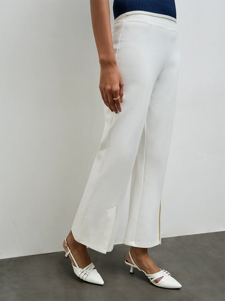 Wardrobe Ivory High-Rise Trousers - Image 2