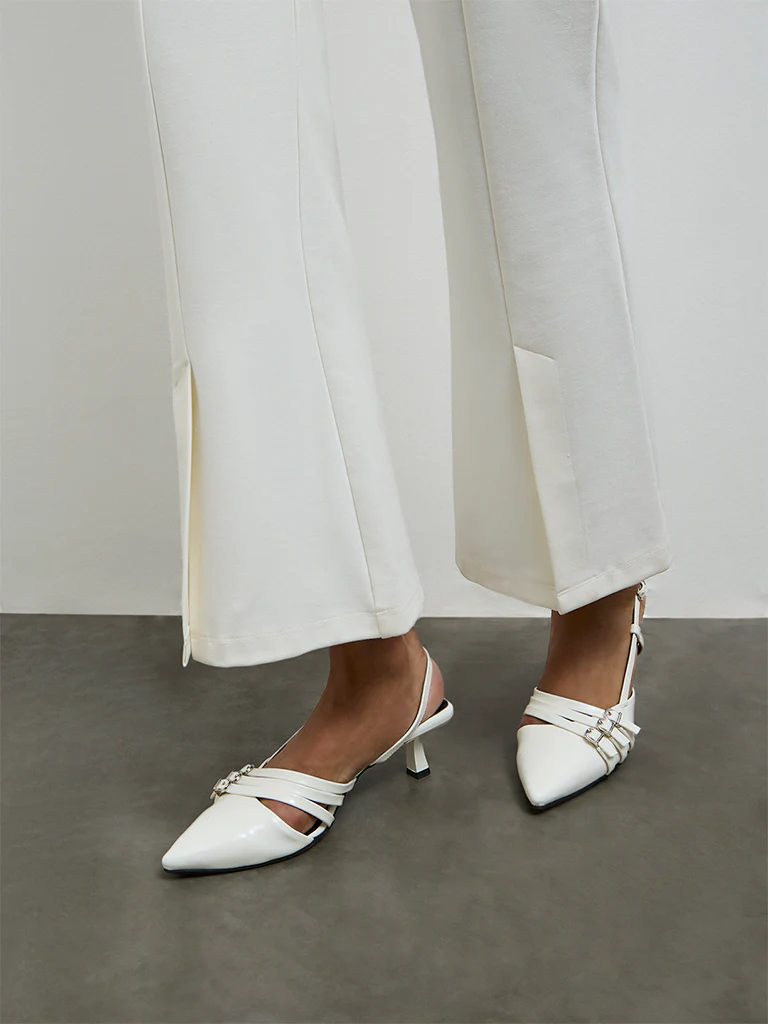 Wardrobe Ivory High-Rise Trousers - Image 3