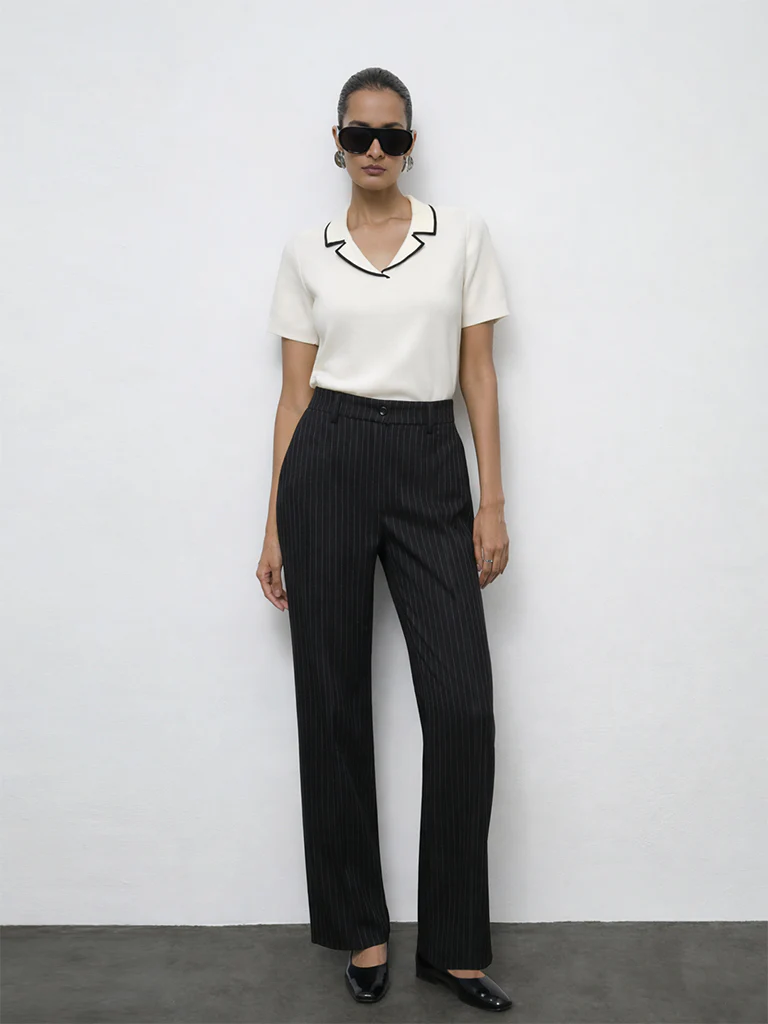 Wardrobe Ivory Knit-Textured Top