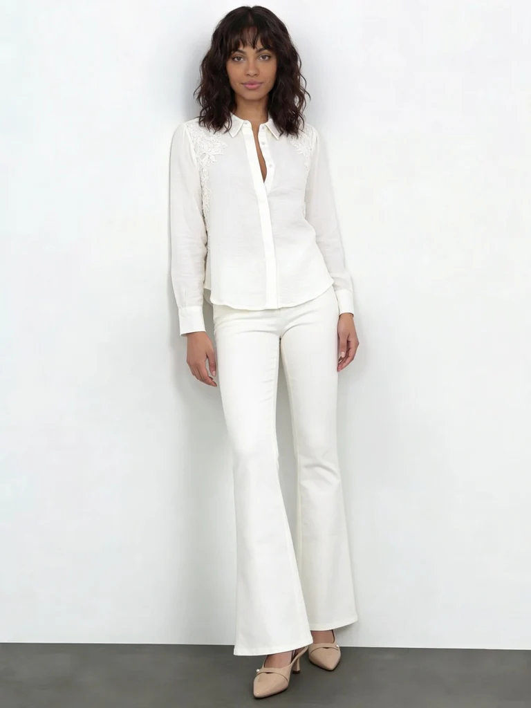 Wardrobe Ivory Lace Detailed Blouse - Image 2