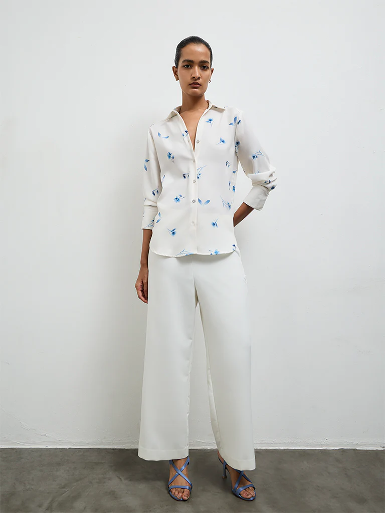 Wardrobe Ivory Printed Shirt - Image 2