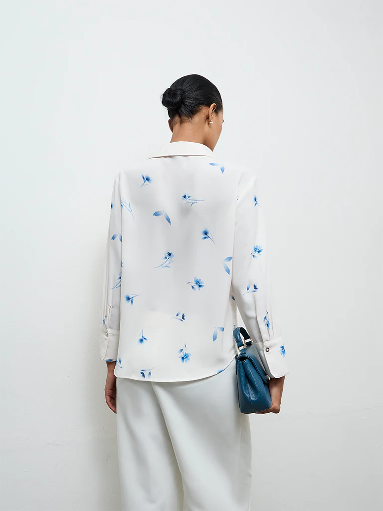 Wardrobe Ivory Printed Shirt - Image 4