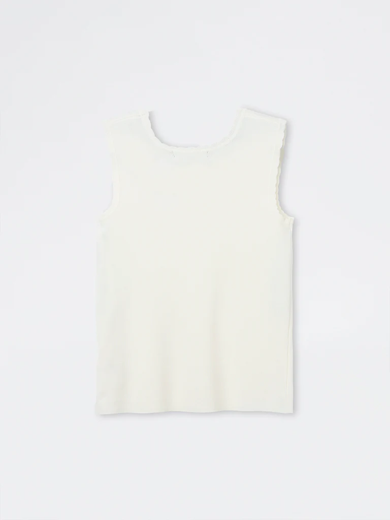 Wardrobe Ivory Ribbed-Textured Tank Top - Image 2