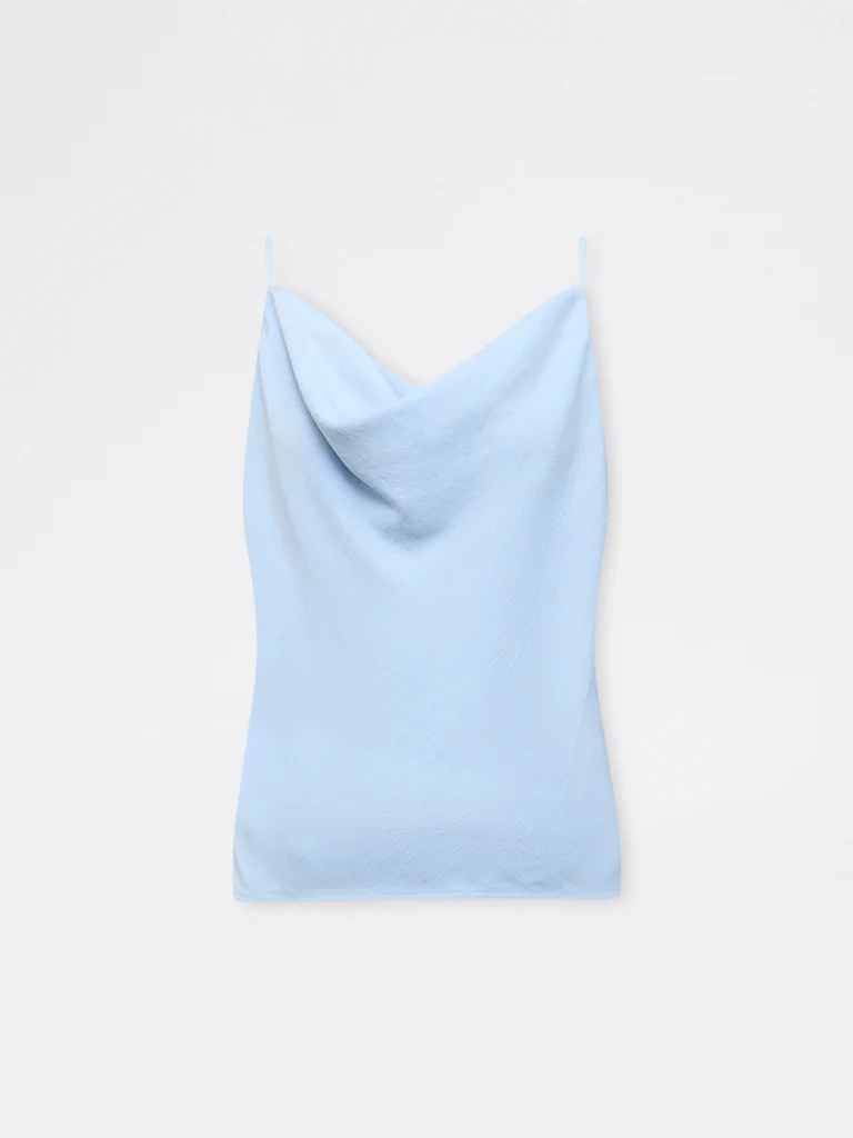Wardrobe Light Blue Cowl-Neck Top - Image 5