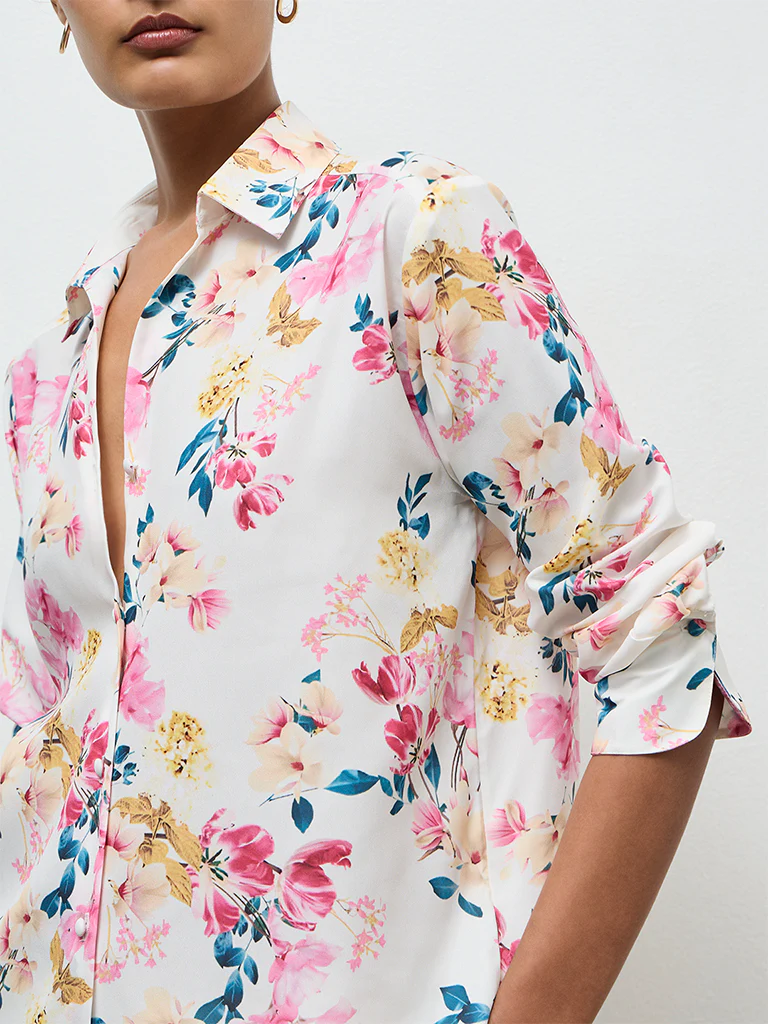 Wardrobe Multicolor Floral Printed Shirt - Image 3