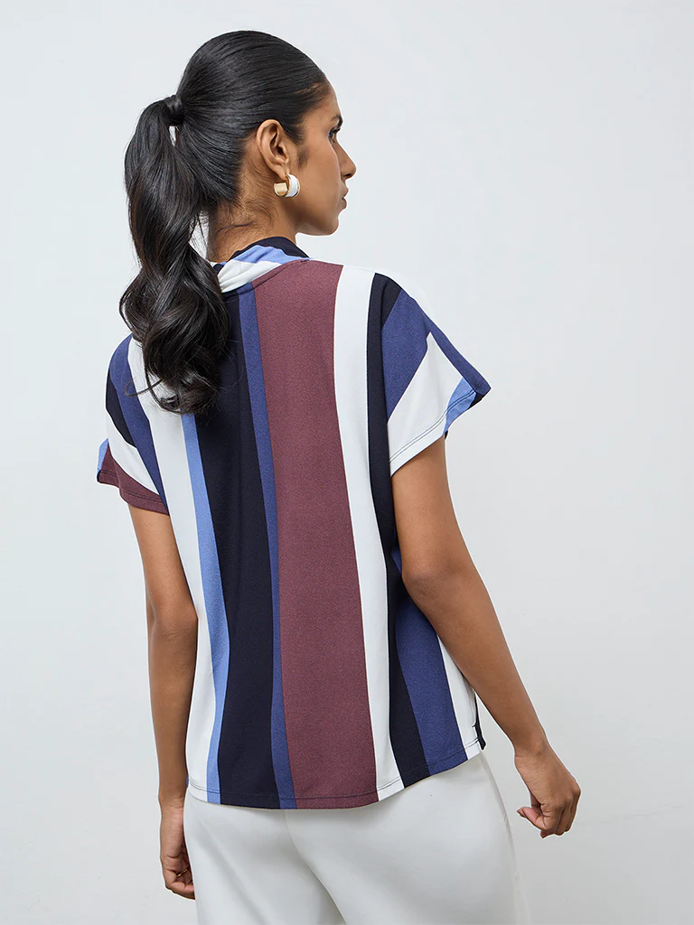 Wardrobe Multicolour Stripe Printed Blouse - Image 4