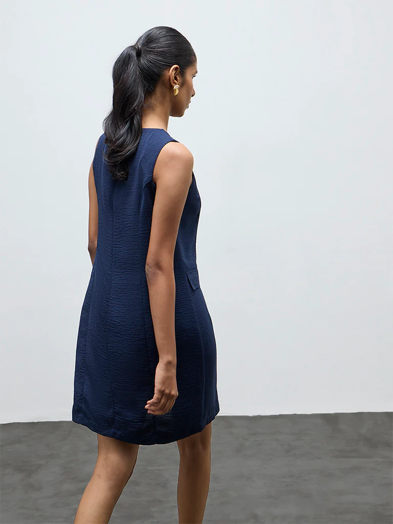 Wardrobe Navy Shift Dress - Image 4