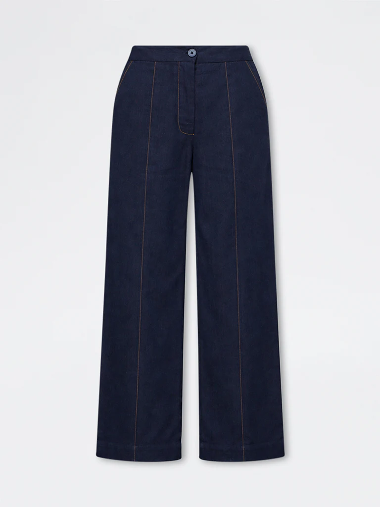 Wardrobe Navy Solid High-Rise Trousers - Image 5