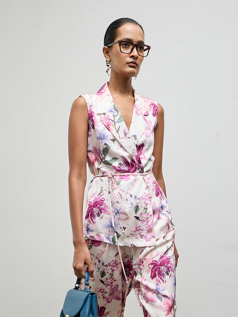 Wardrobe Pink Floral Blazer-Style Top