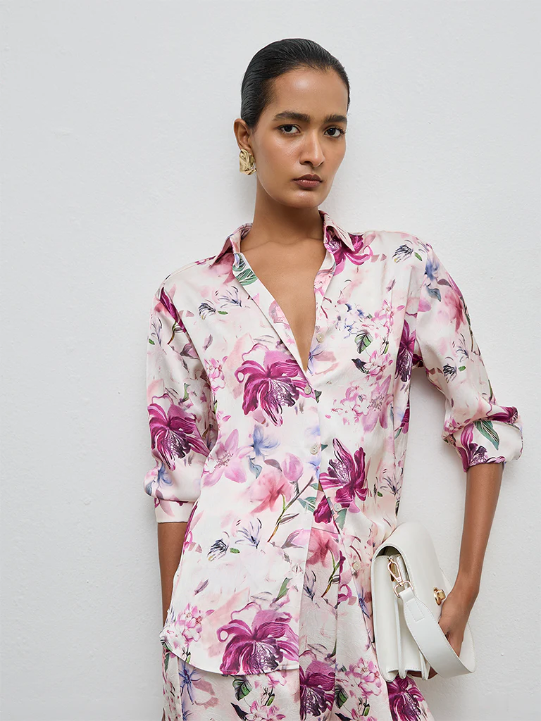 Wardrobe Pink Floral Design Shirt