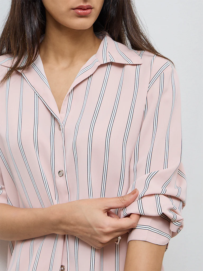 Wardrobe Pink Striped Shirt - Image 3