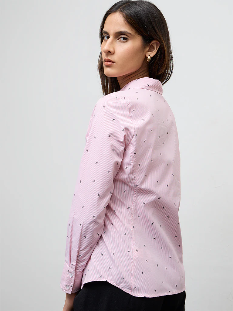 Wardrobe Pink Striped Shirt - Image 4