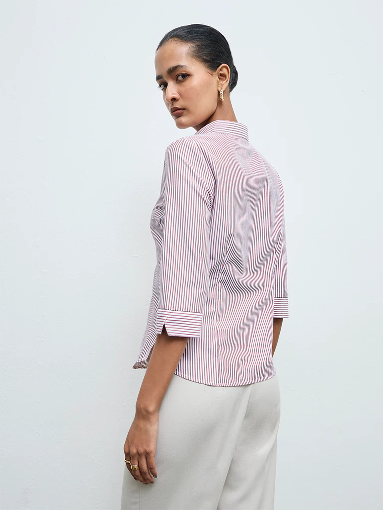 Wardrobe Red Striped Shirt - Image 4