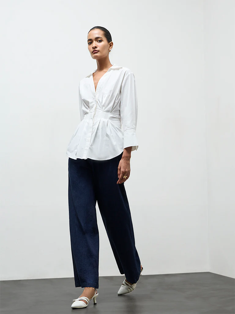 Wardrobe White Cotton Shirt