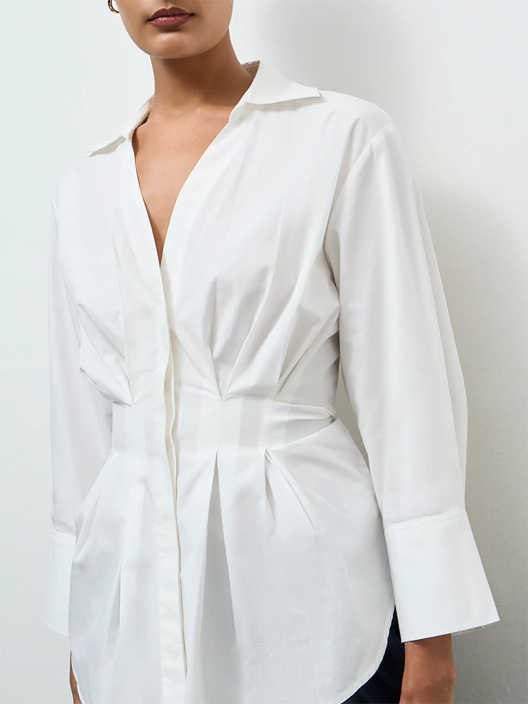 Wardrobe White Cotton Shirt - Image 2