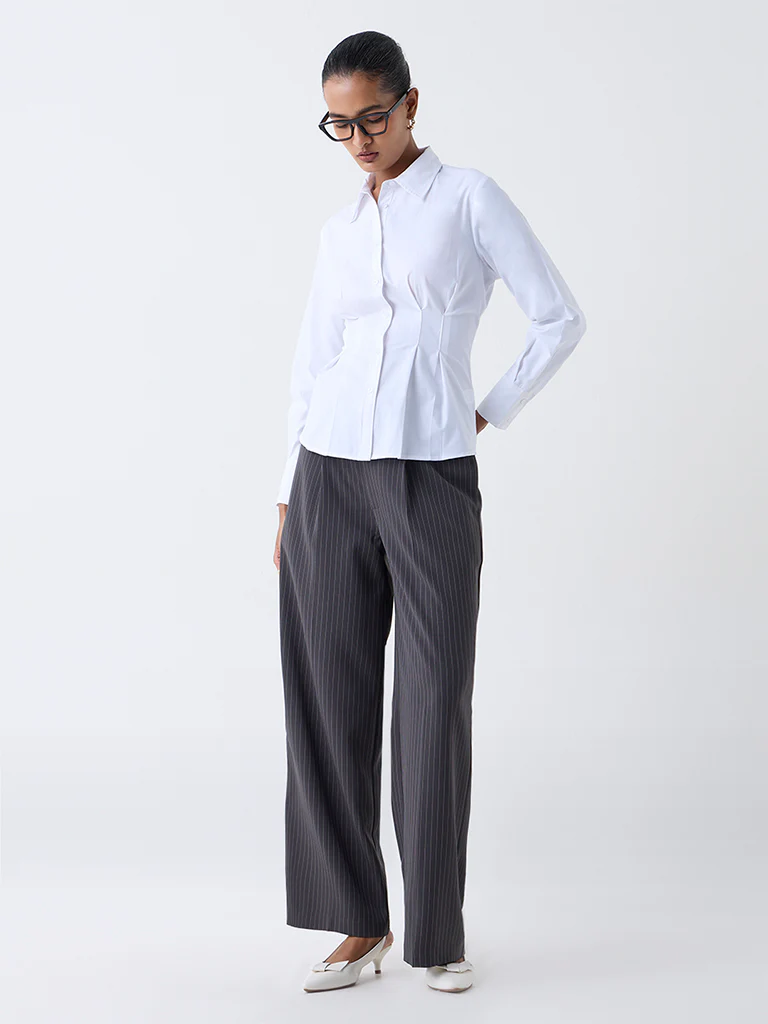 Wardrobe White Fitted Shirt - Image 2