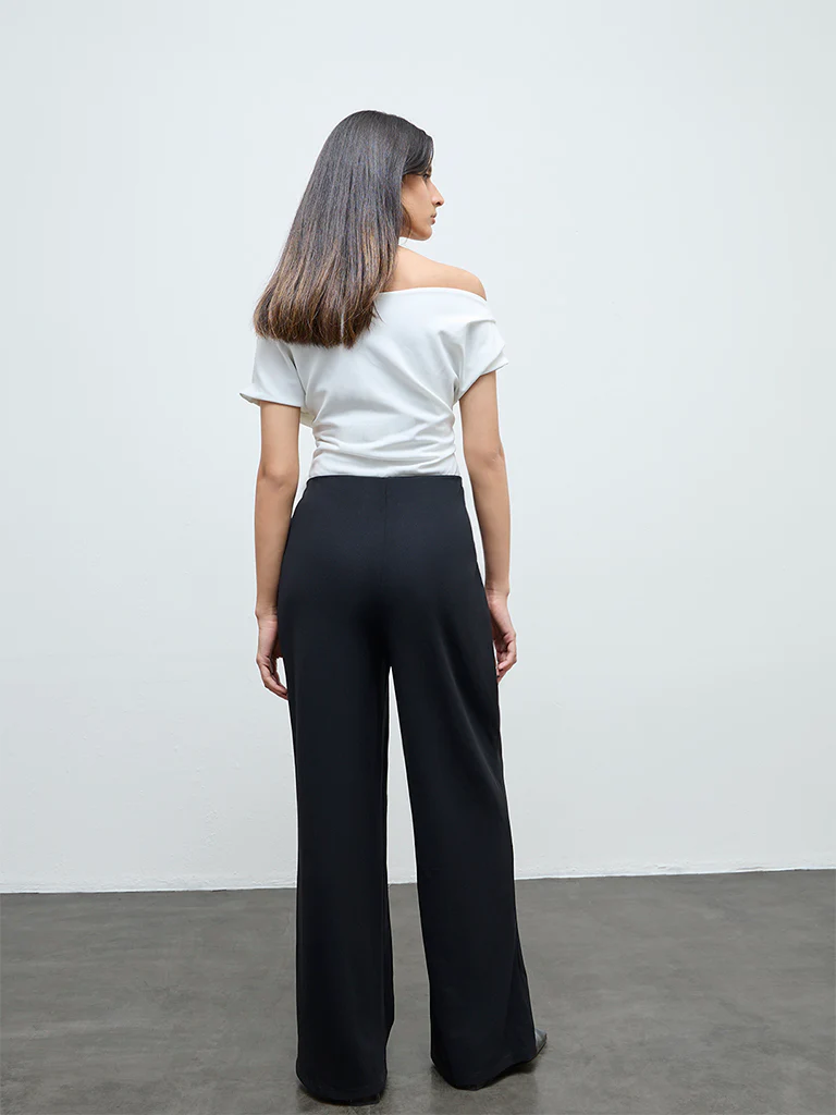 Wardrobe White Off-Shoulder Jumpsuit - Image 4